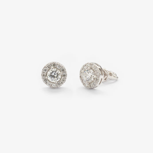 Сережки з діамантами Round по 0,3 ct