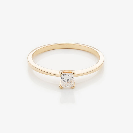 Каблучка з діамантом Princess 0,2 ct