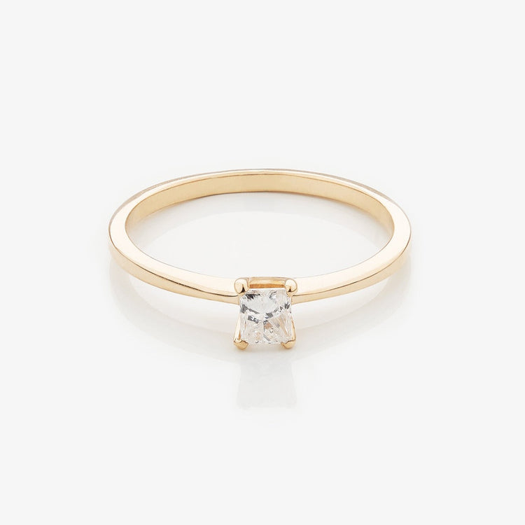 Каблучка з діамантом Princess 0,2 ct
