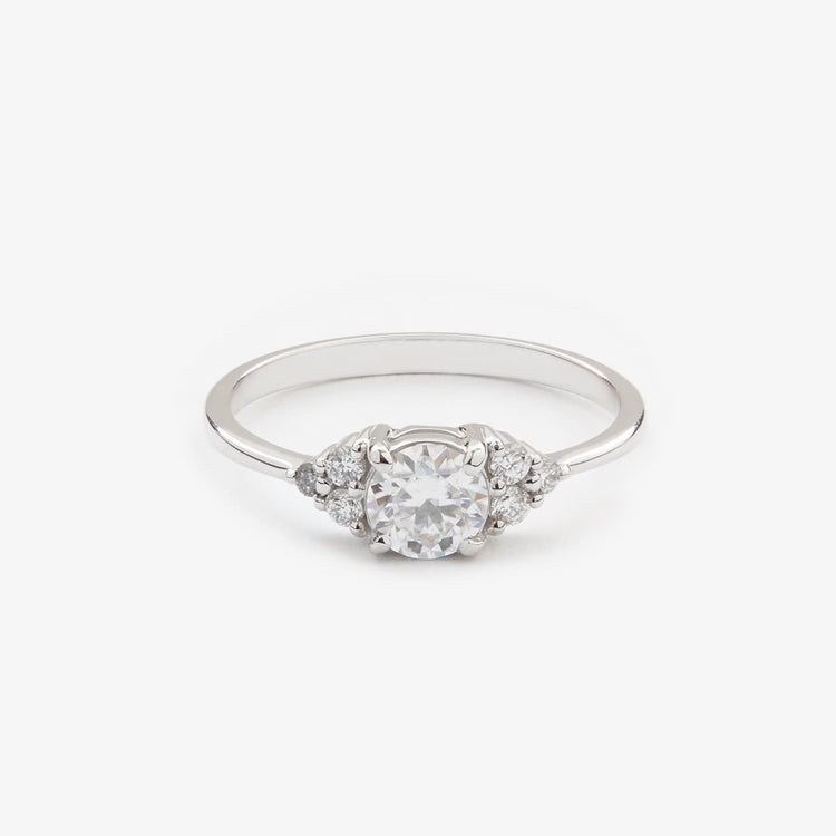 Золота каблучка з діамантом Round 0,5 ct