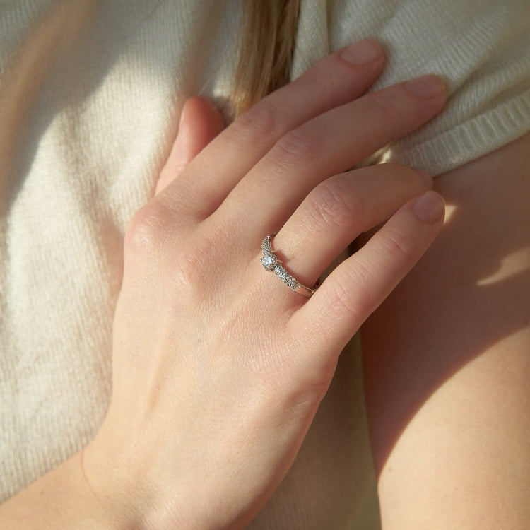 Каблучка з діамантом Round 0,3 ct