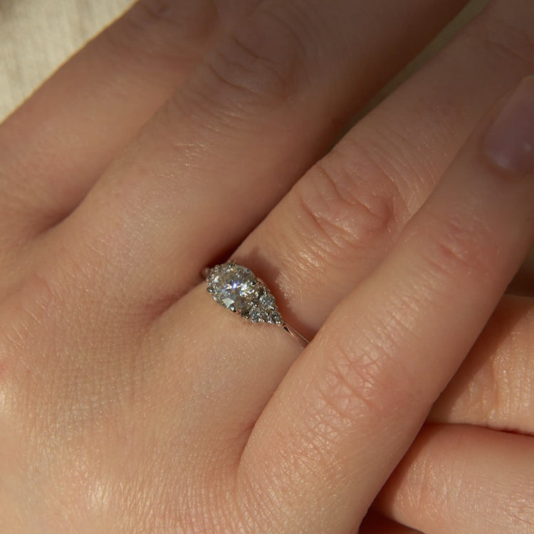 Золота каблучка з діамантом Round 0,5 ct