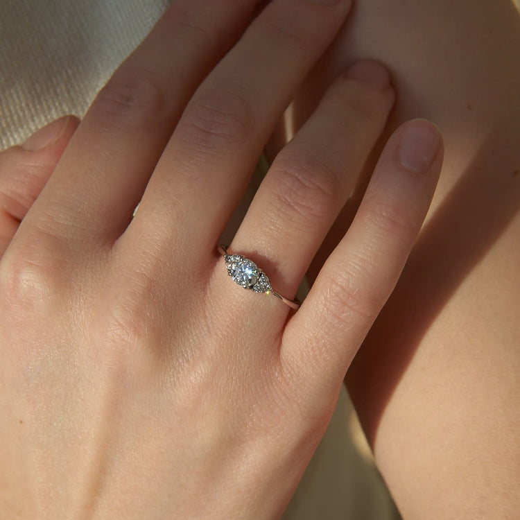 Золота каблучка з діамантом Round 0,5 ct