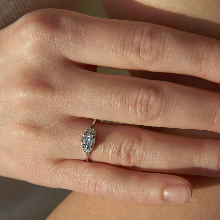 Золота каблучка з діамантом Round 0,5 ct