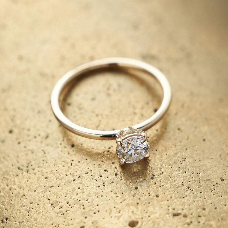 Каблучка з діамантом Round 0,5 ct