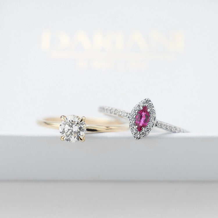 Каблучка з діамантом Round 0,5 ct