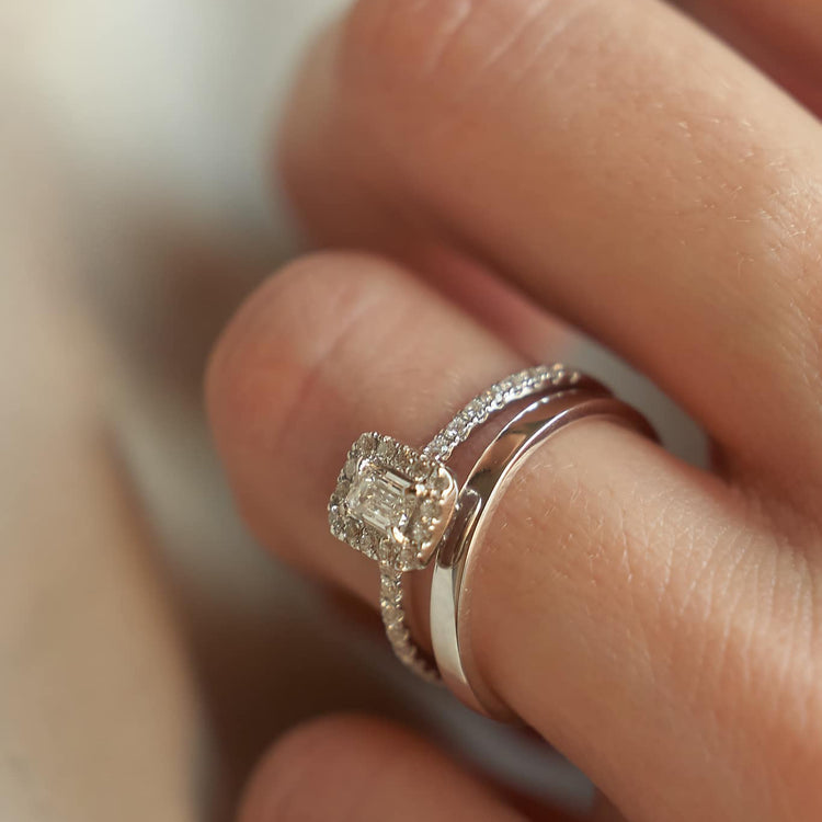 Каблучка з діамантом Emerald 0,3 ct