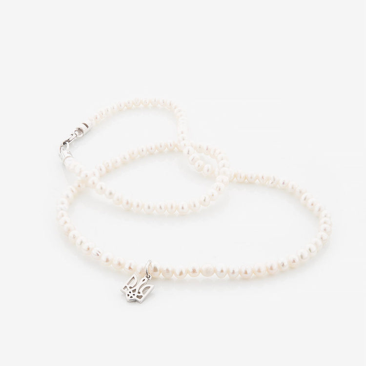 Золоте кольє з перлами