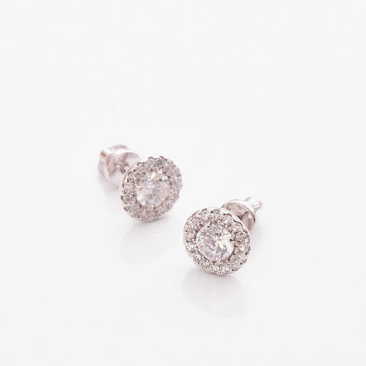 Сережки з діамантами Round по 0,3 ct