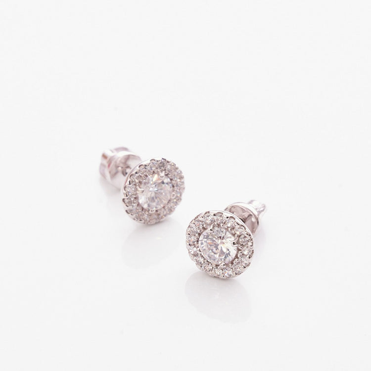 Сережки з діамантами Round по 0,3 ct