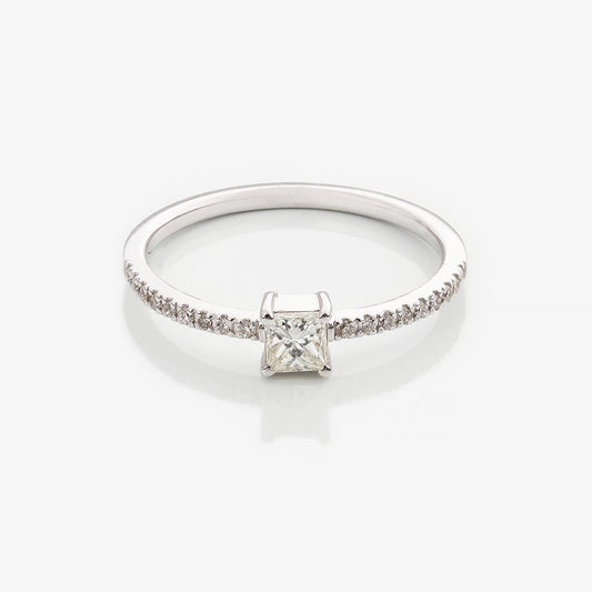 Каблучка з діамантом Princess 0,2 ct