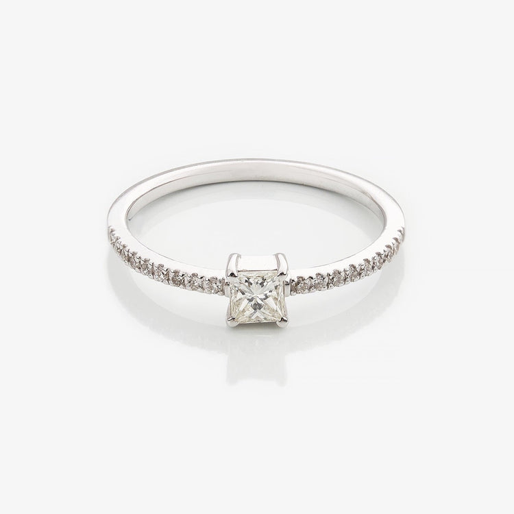 Каблучка з діамантом Princess 0,2 ct