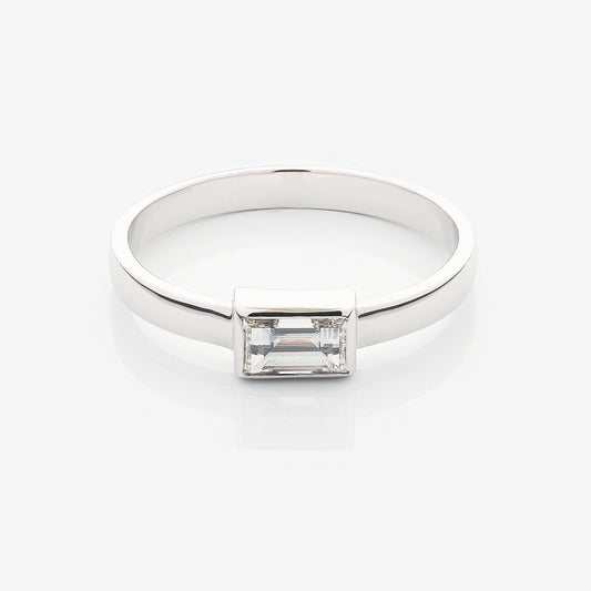 Золота каблучка з діамантом Baguette 0,5 ct