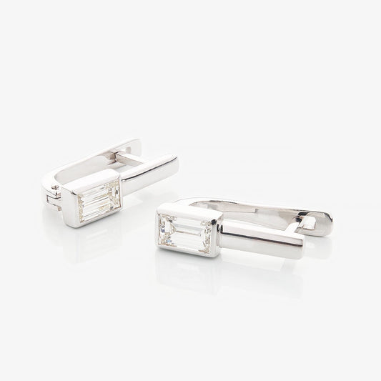 Сережки з діамантами Baguette по 0,3 ct