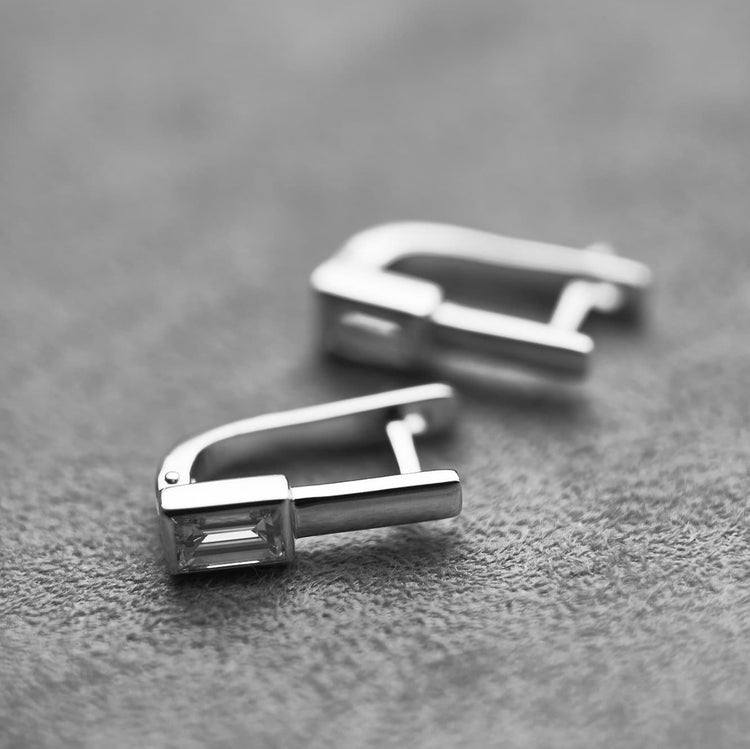 Сережки з діамантами Baguette по 0,3 ct