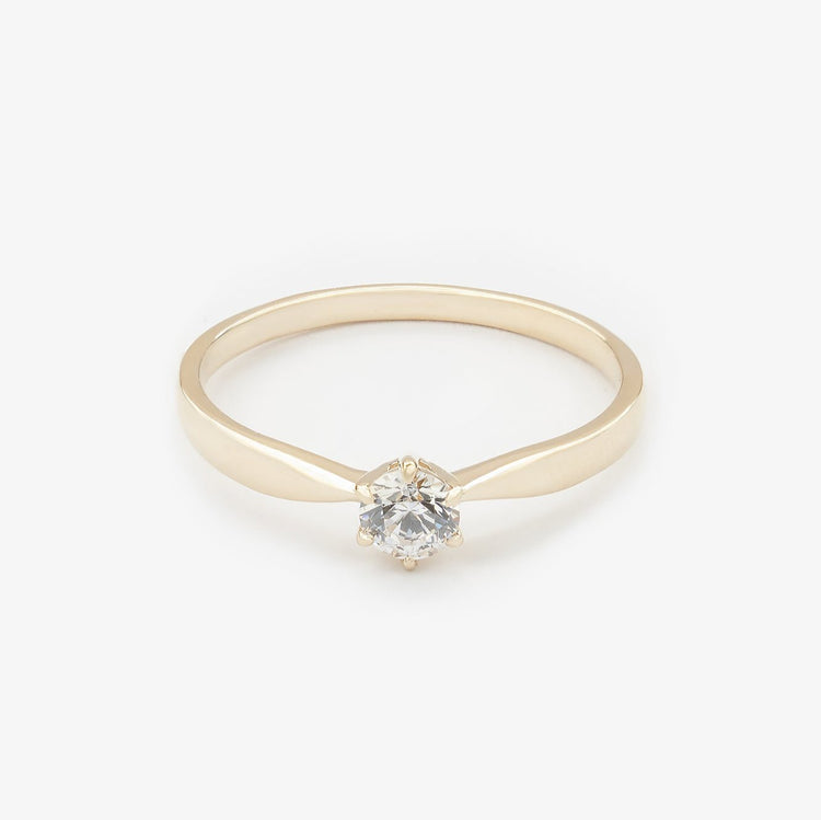 Каблучка з діамантом Round 0,3 ct