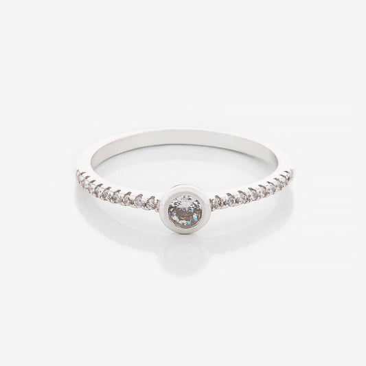 Каблучка з діамантом Round 0,2 ct