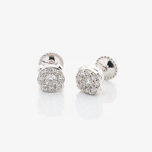 Сережки з діамантами Round по 0,1 ct