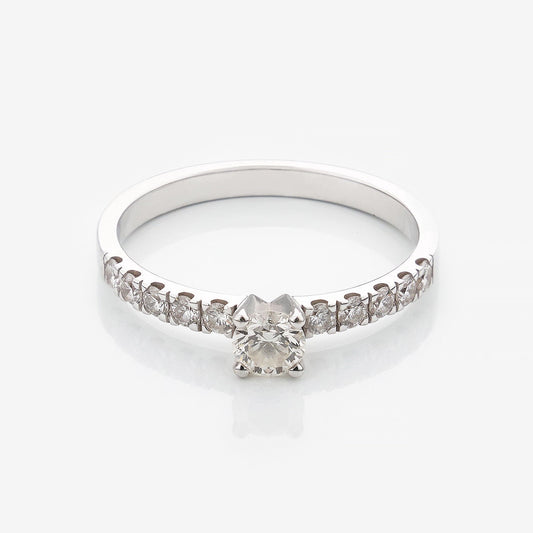 Каблучка з діамантом Round 0,3 ct
