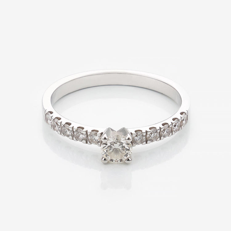 Каблучка з діамантом Round 0,3 ct