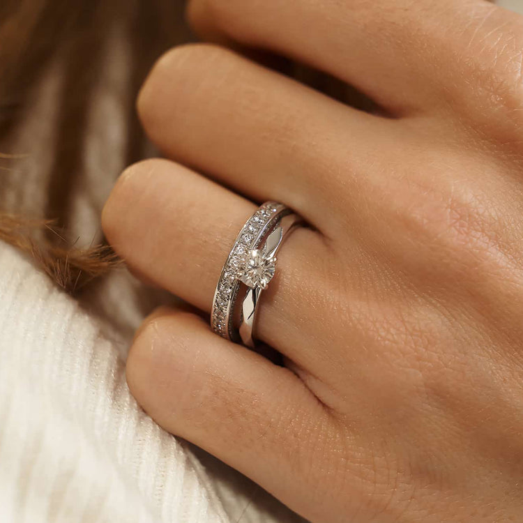 Каблучка з діамантом Round 0,5 ct