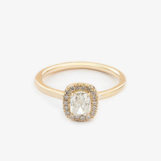 Каблучка з діамантом Cushion 0,5 ct