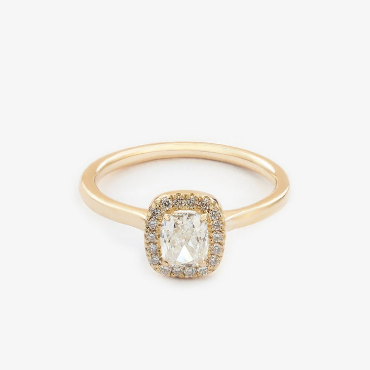 Каблучка з діамантом Cushion 0,5 ct