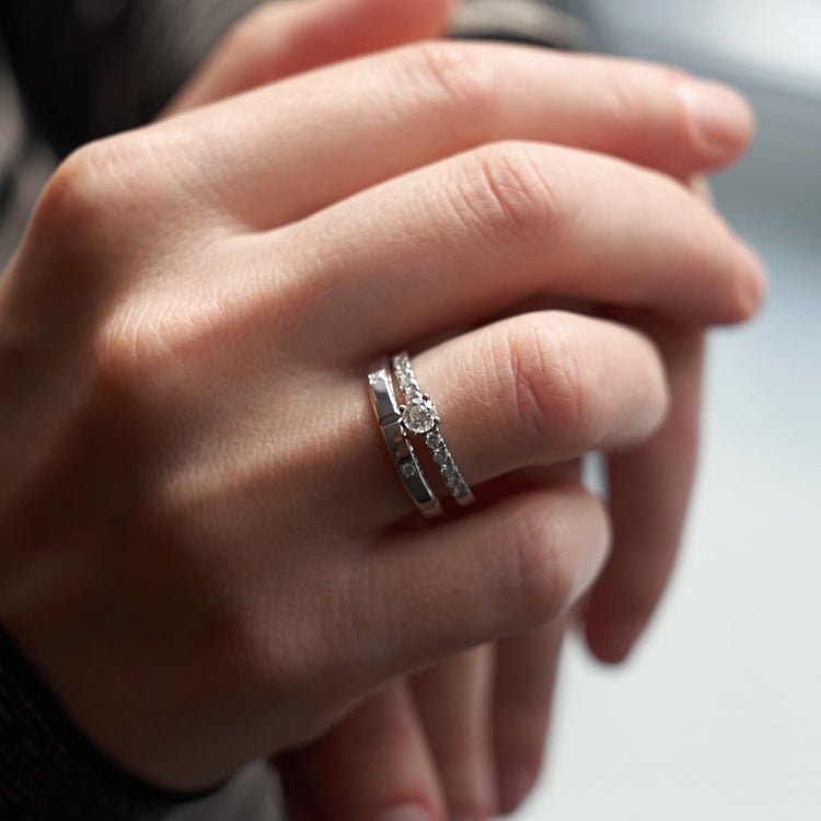 Каблучка з діамантом Round 0,3 ct