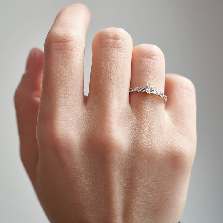 Каблучка з діамантом Round 0,3 ct