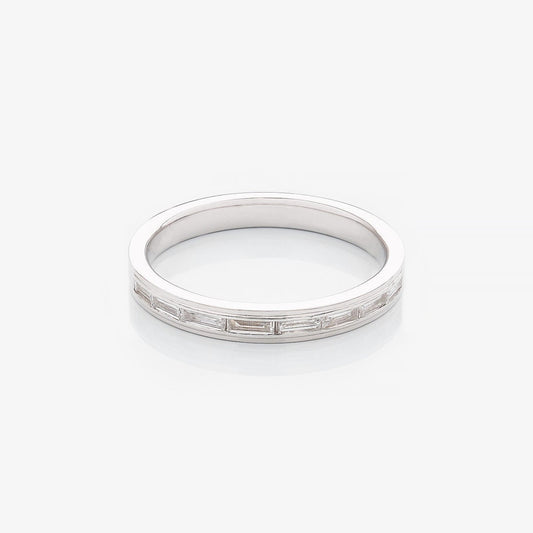 Золота каблучка з діамантами Baguette