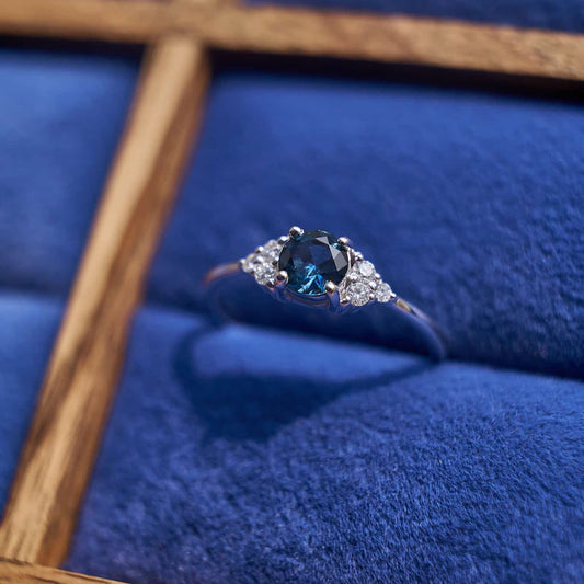 Каблучка з сапфіром Round 0,5 ct