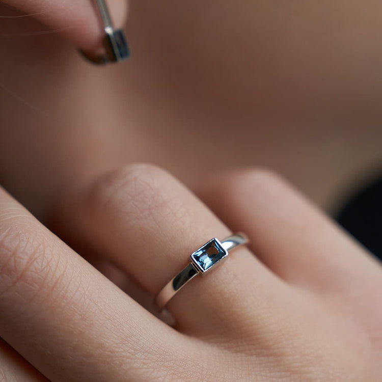 Сережки з сапфірами Baguette по 0,35 ct