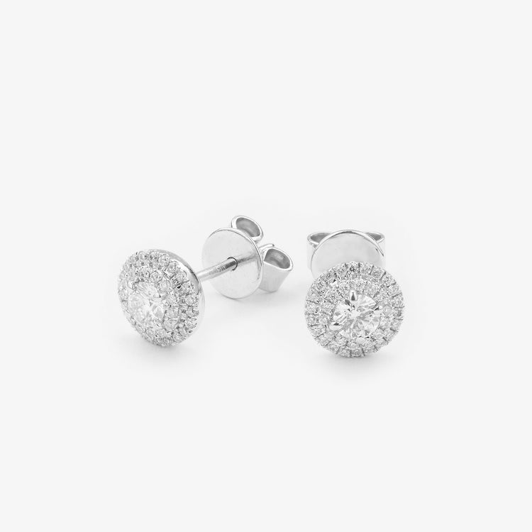 Сережки з діамантами Round по 0,2 ct