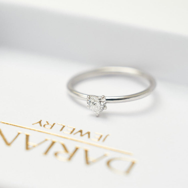 Каблучка з діамантом Heart 0,2 ct