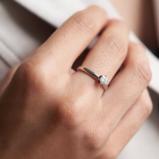 Каблучка з діамантом Round 0,5 ct