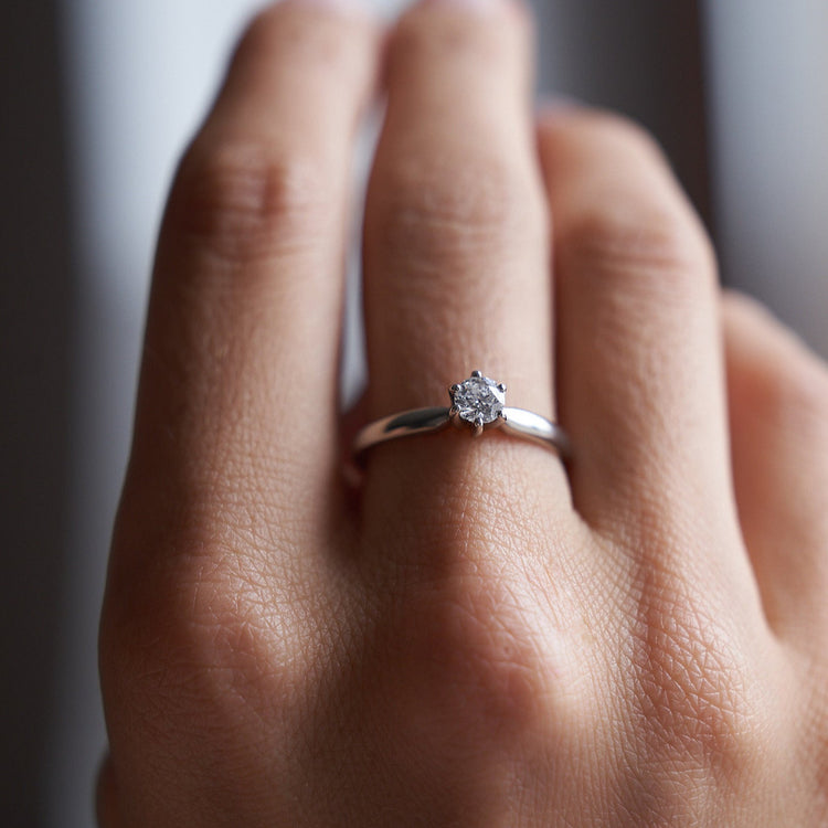 Каблучка з діамантом Round 0,5 ct