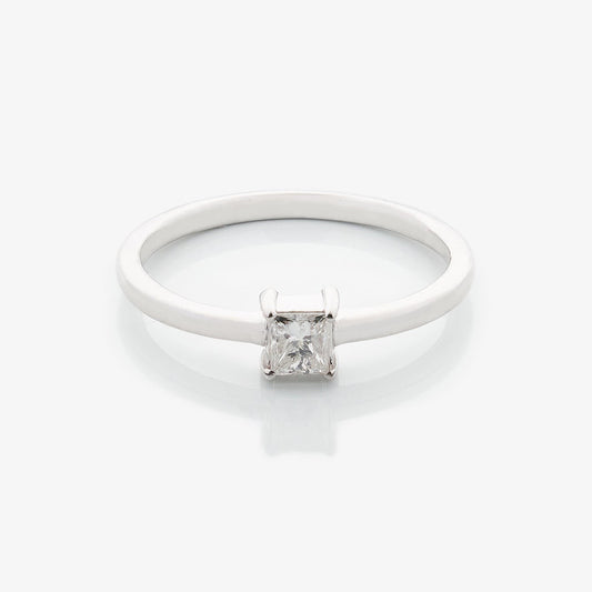 Каблучка з діамантом Princess 0,2 ct