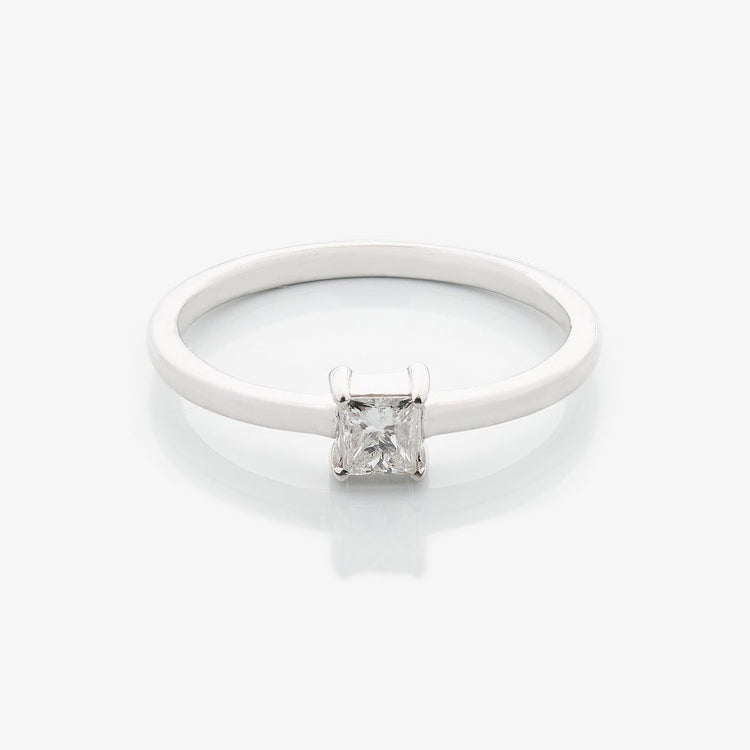 Каблучка з діамантом Princess 0,2 ct