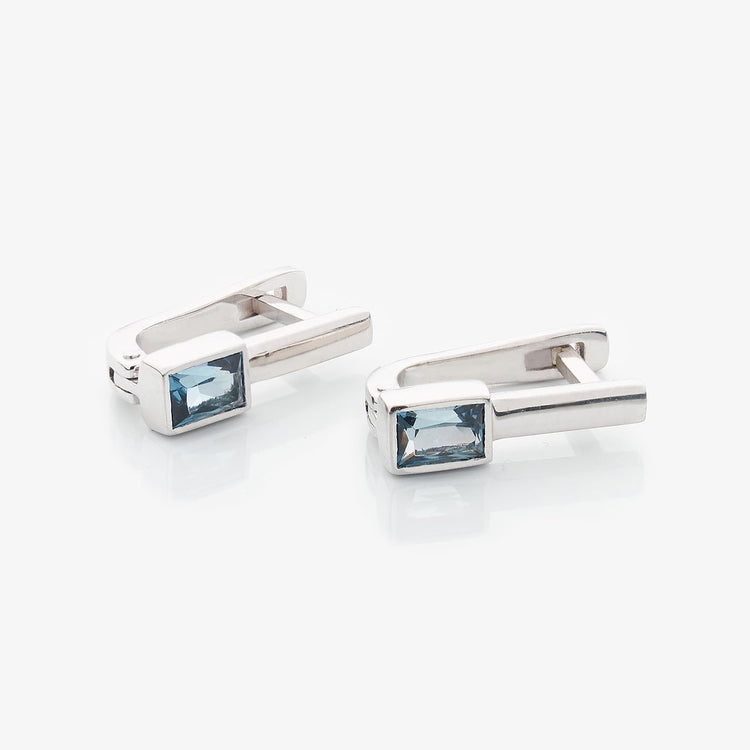 Сережки з сапфірами Baguette по 0,35 ct