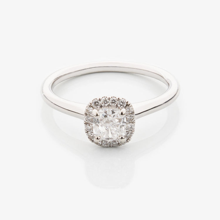 Каблучка з діамантом Cushion 0,5 ct
