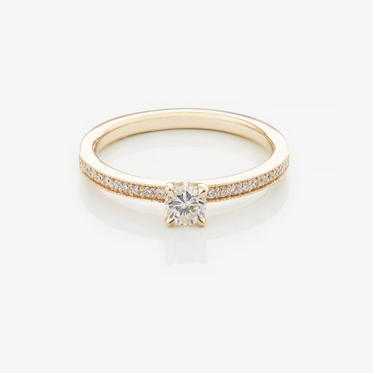Каблучка з діамантом Round 0,3 ct
