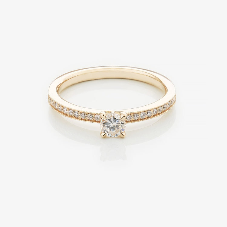Каблучка з діамантом Round 0,3 ct