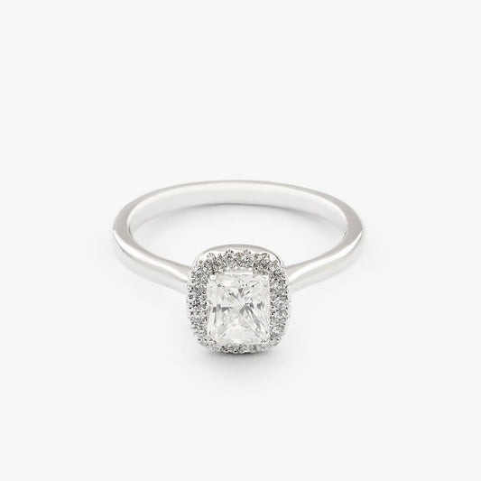 Каблучка з діамантом Radiant 0,5 ct