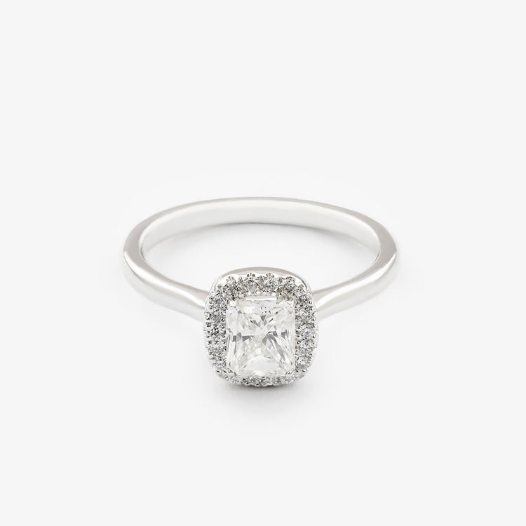 Каблучка з діамантом Radiant 0,5 ct