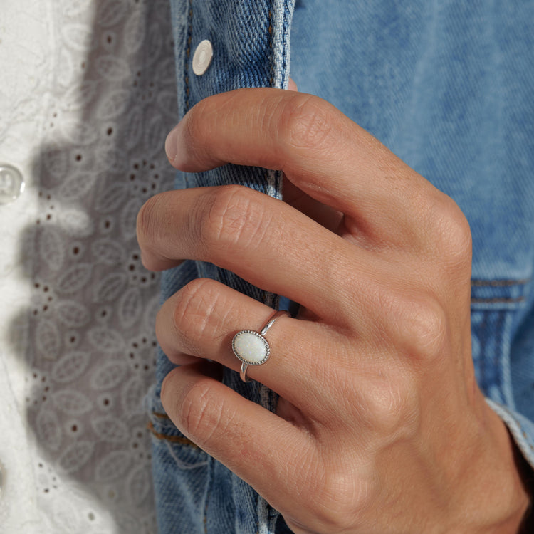 Золота каблучка з опалом