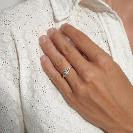 Каблучка з діамантом Round 0,3 ct