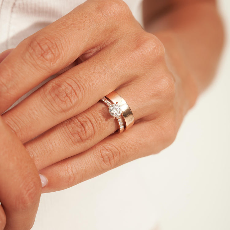 Каблучка з діамантом Round 0,7 ct