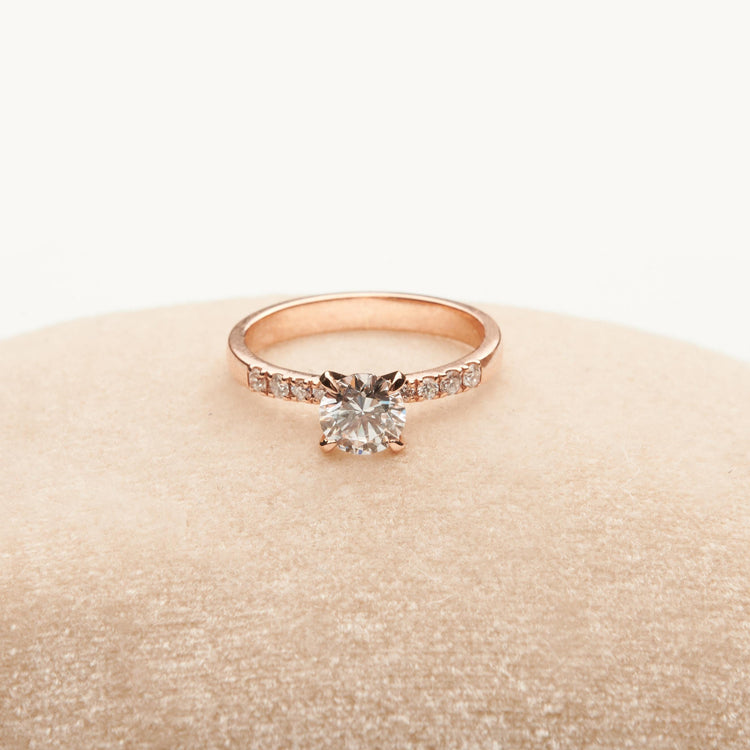 Каблучка з діамантом Round 0,7 ct