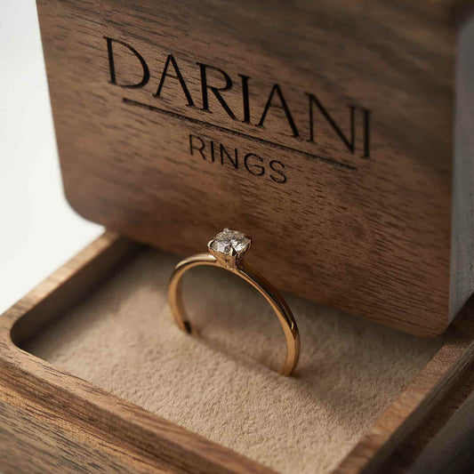 Каблучка з діамантом Round 0,3 ct