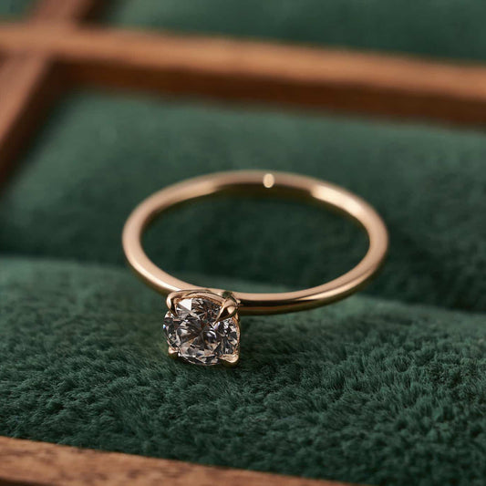 Каблучка з діамантом Round 0,5 ct